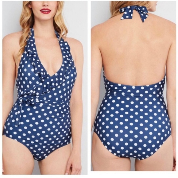 Modcloth The Reese Retro Swimsuit - Picture 2 of 10